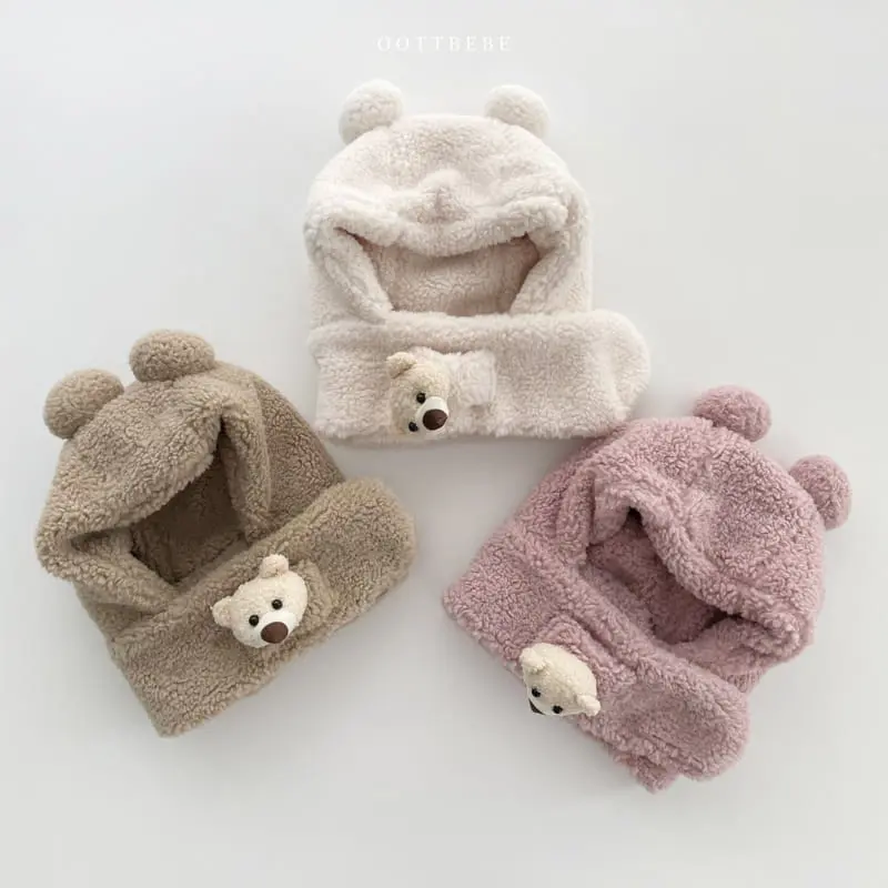 Oott Bebe - Korean Children Fashion - #fashionkids - Bear Hoody Neck Warmer - 12