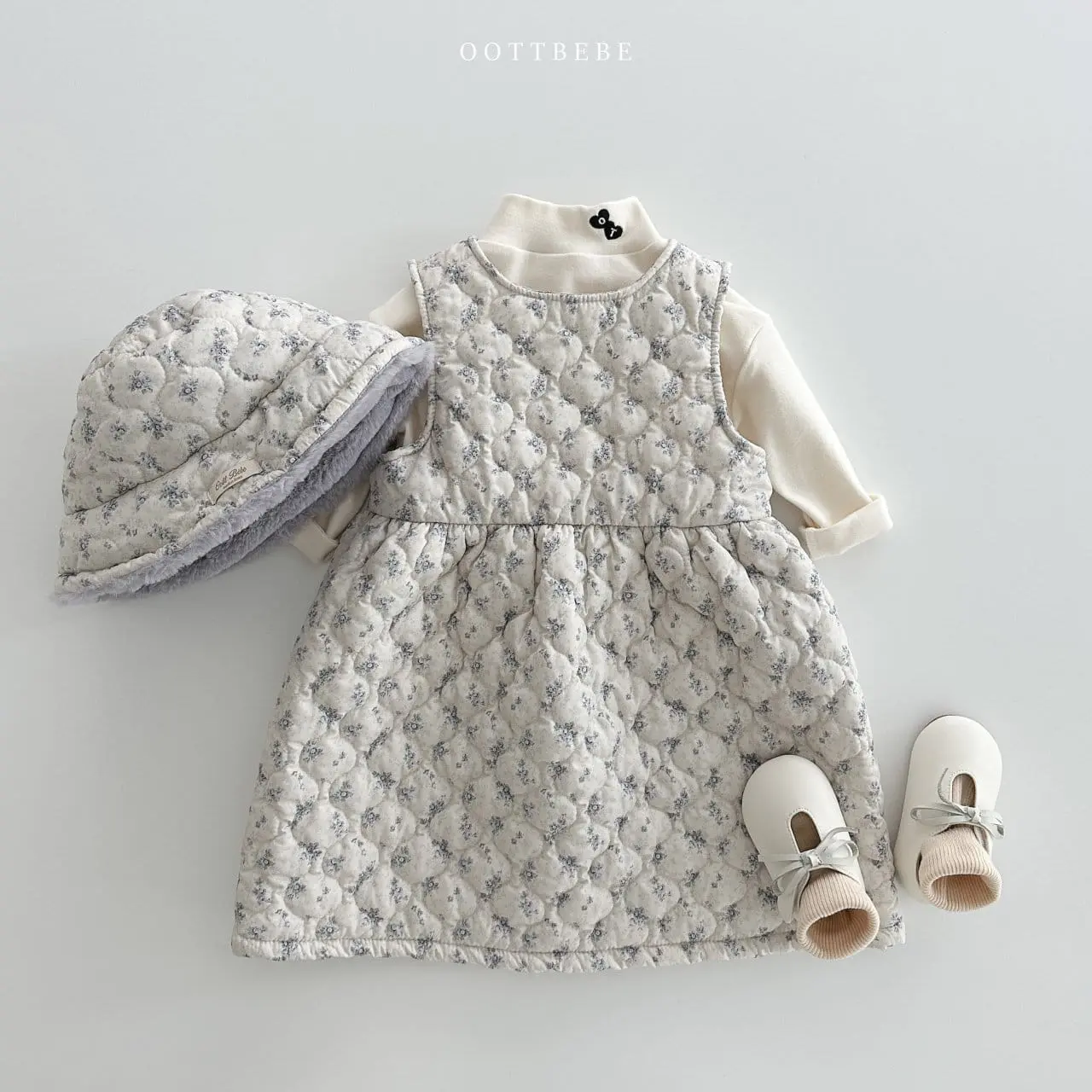 Oott Bebe - Korean Children Fashion - #fashionkids - Sage Padding One-Piece - 2