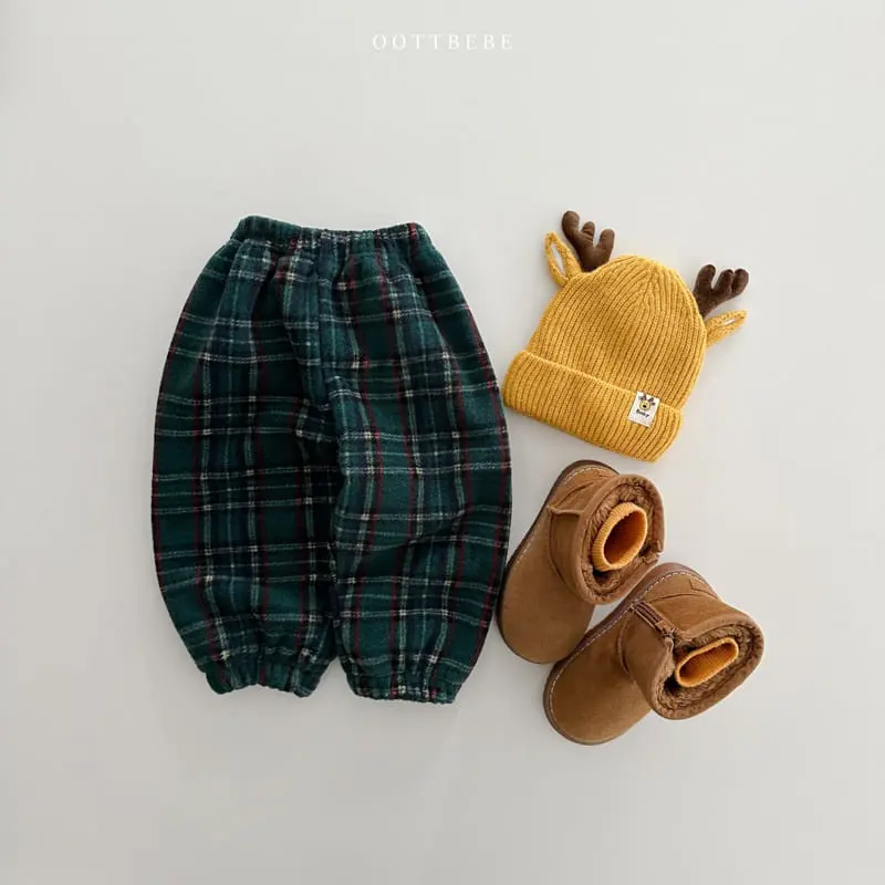 Oott Bebe - Korean Children Fashion - #kidsshorts - Eve Check Pants - 2