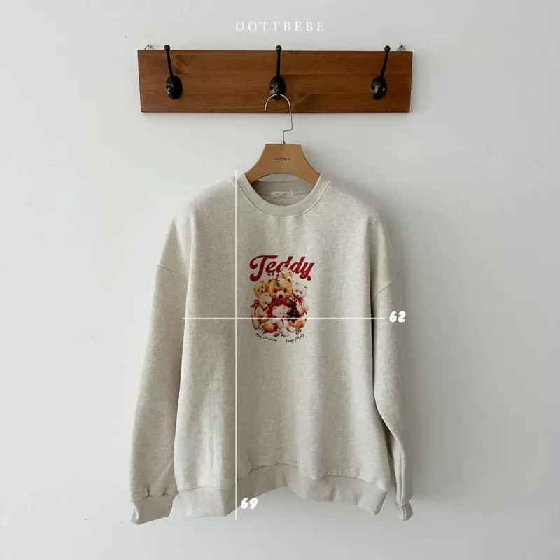 Oott Bebe - Korean Children Fashion - #kidsshorts - Big Teddy Sweatshirt Mom - 11
