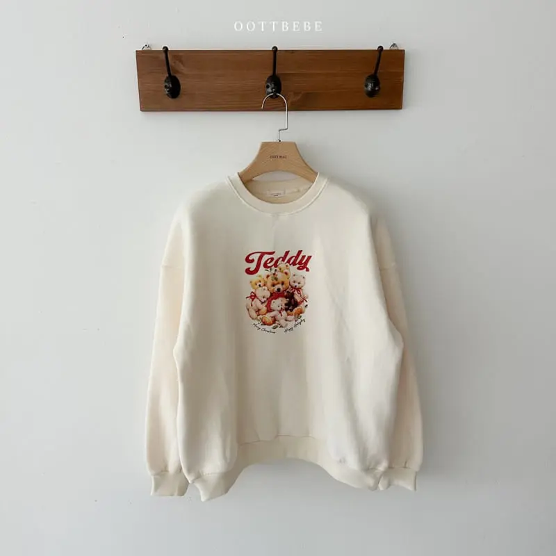 Oott Bebe - Korean Children Fashion - #kidsstore - Big Teddy Sweatshirt Mom - 12