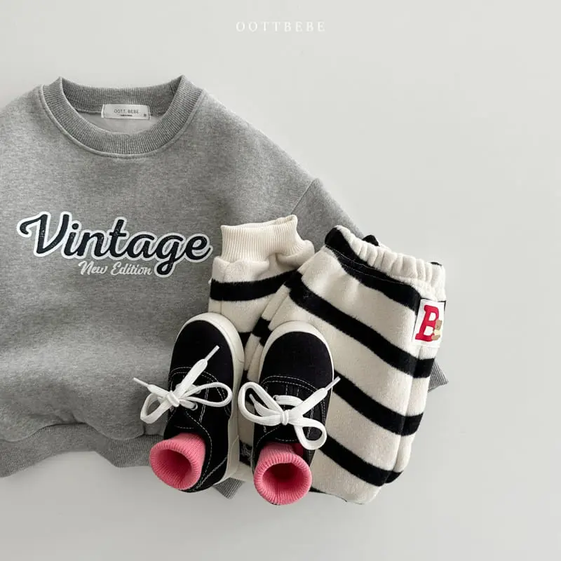Oott Bebe - Korean Children Fashion - #kidzfashiontrend - Vintage Sweatshirt - 7