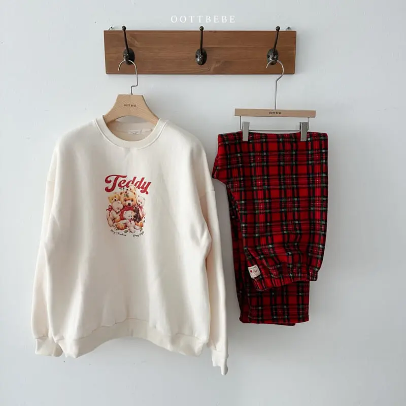 Oott Bebe - Korean Children Fashion - #littlefashionista - Big Teddy Sweatshirt Mom
