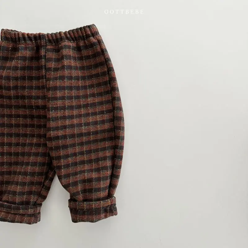 Oott Bebe - Korean Children Fashion - #magicofchildhood - Choco Check Pants - 6
