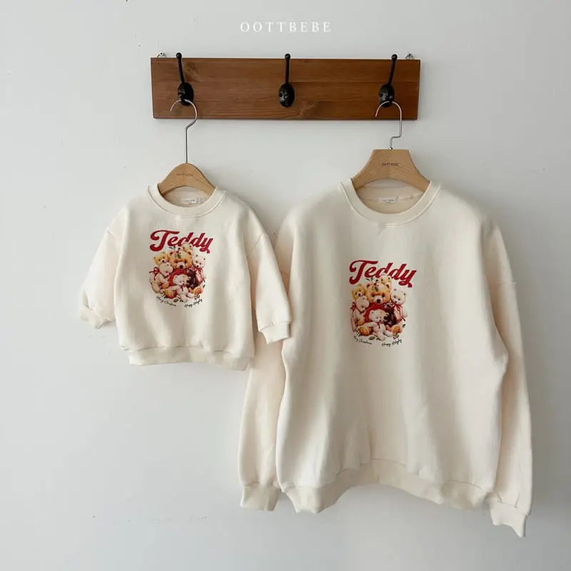 Oott Bebe - Korean Children Fashion - #magicofchildhood - Big Teddy Sweatshirt Mom - 2