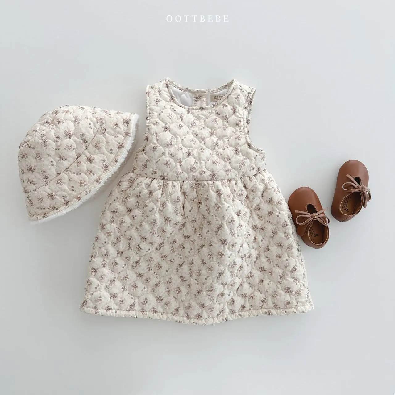 Oott Bebe - Korean Children Fashion - #minifashionista - Sage Padding One-Piece - 9