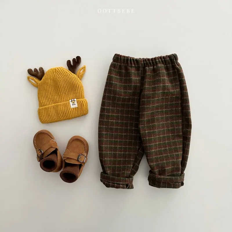 Oott Bebe - Korean Children Fashion - #prettylittlegirls - Choco Check Pants - 8