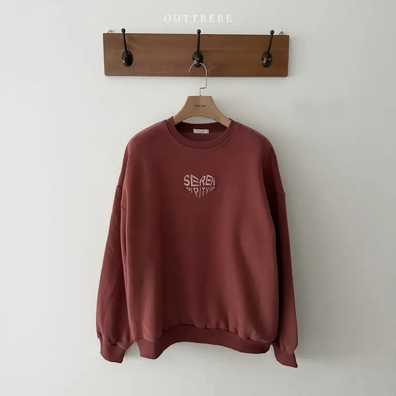 Oott Bebe - Korean Women Fashion - #momslook - Embo Heart Sweatshirt Mom