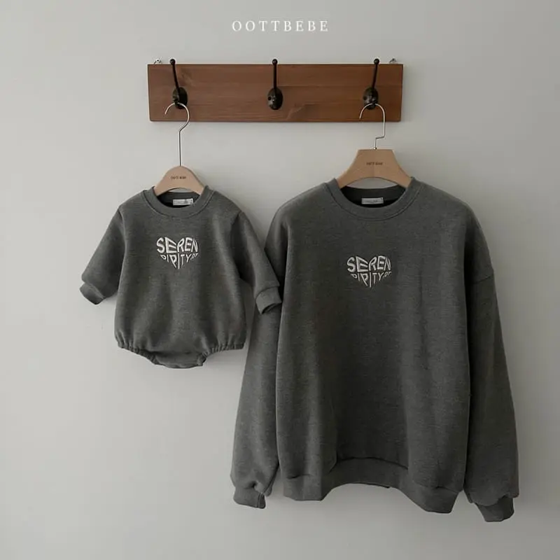 Oott Bebe - Korean Women Fashion - #momslook - Embo Heart Sweatshirt Mom - 9