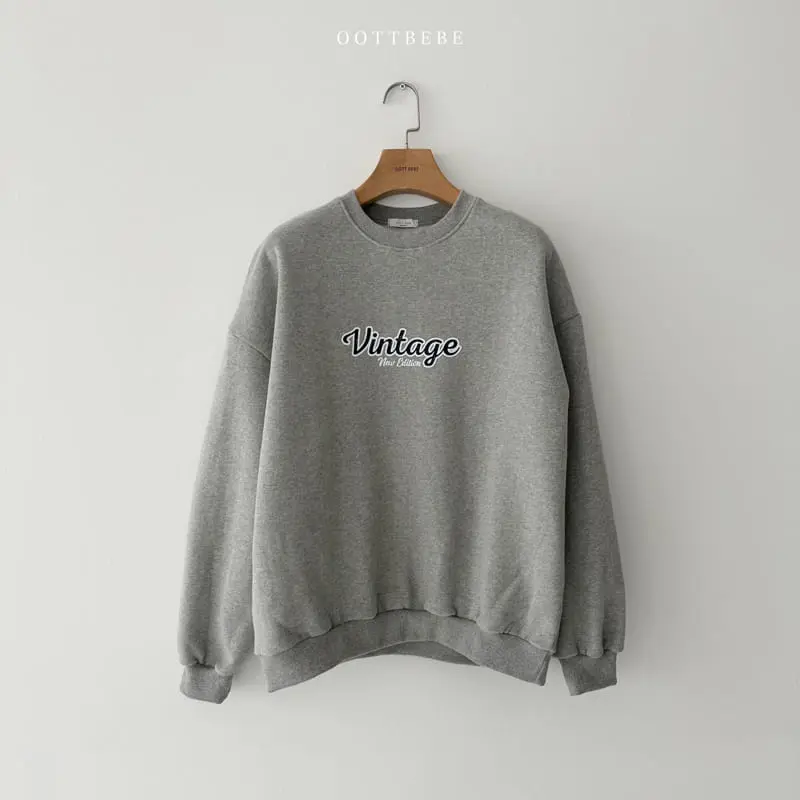 Oott Bebe - Korean Women Fashion - #momslook - Vintage Sweatshirt Mom