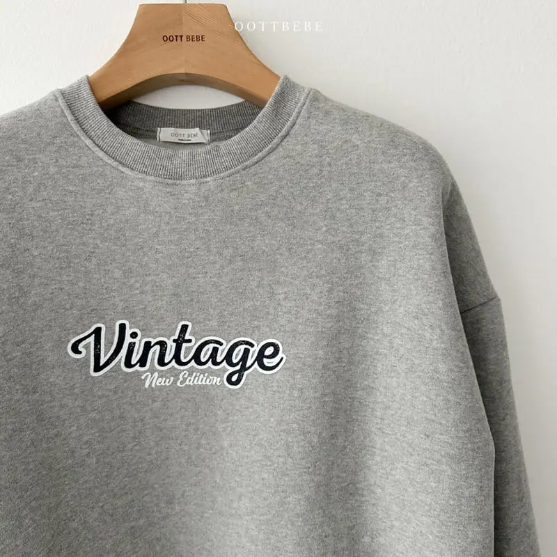 Oott Bebe - Korean Women Fashion - #momslook - Vintage Sweatshirt Mom - 3