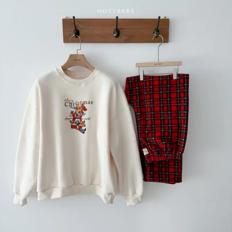 Oott Bebe - Korean Women Fashion - #momslook - Happiness Sweatshirt Mom - 5