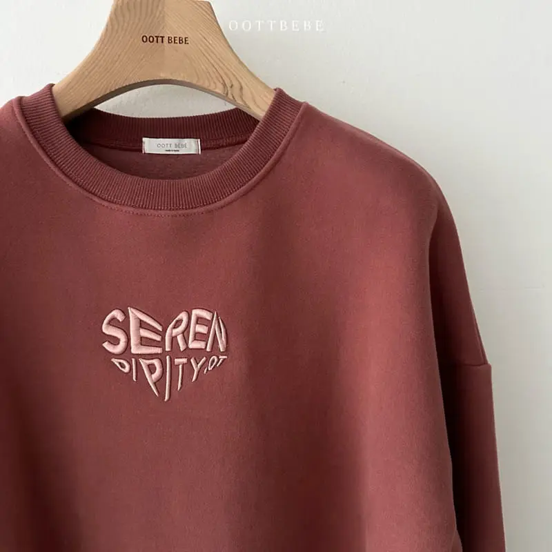 Oott Bebe - Korean Women Fashion - #momslook - Embo Heart Sweatshirt Mom - 4