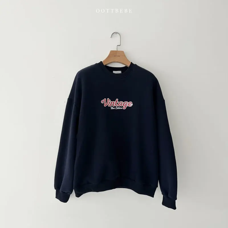 Oott Bebe - Korean Women Fashion - #womensfashion - Vintage Sweatshirt Mom - 2