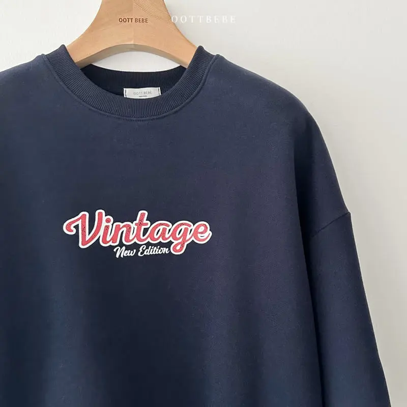Oott Bebe - Korean Women Fashion - #momslook - Vintage Sweatshirt Mom - 4