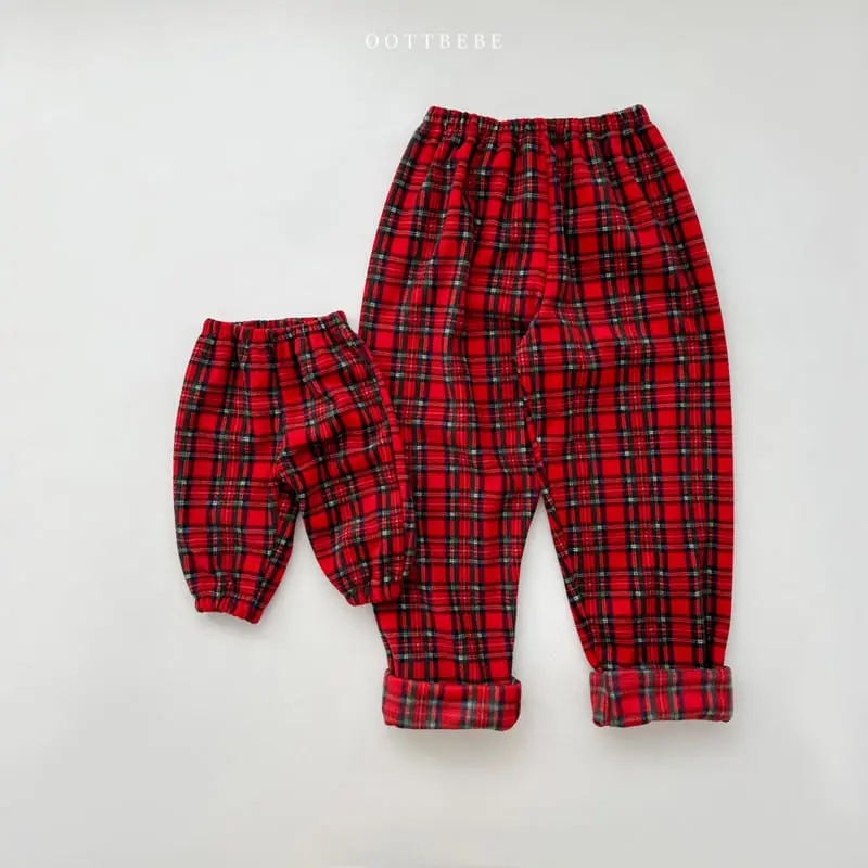 Oott Bebe - Korean Women Fashion - #womensfashion - Eve Check Pants Mom