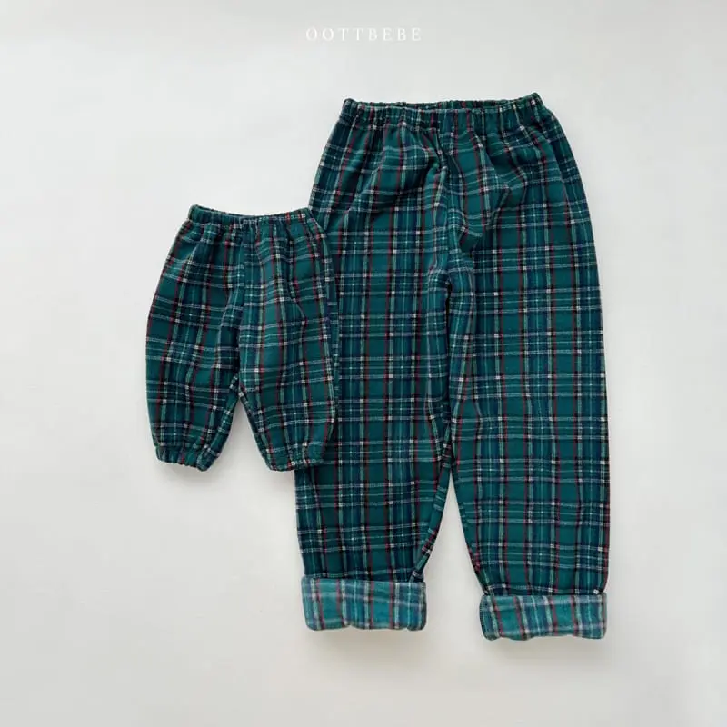 Oott Bebe - Korean Women Fashion - #womensfashion - Eve Check Pants Mom - 3