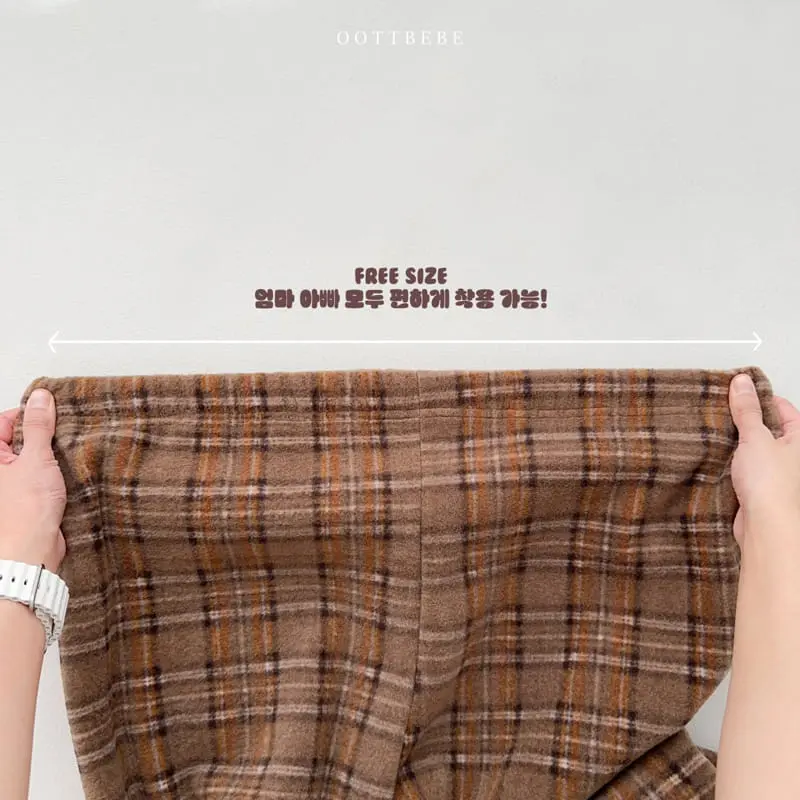 Oott Bebe - Korean Women Fashion - #womensfashion - Eve Check Pants Mom - 5
