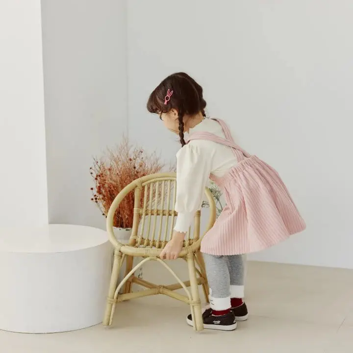 Orange Mom - Korean Children Fashion - #childofig - Rib Dungarees One-piece - 3