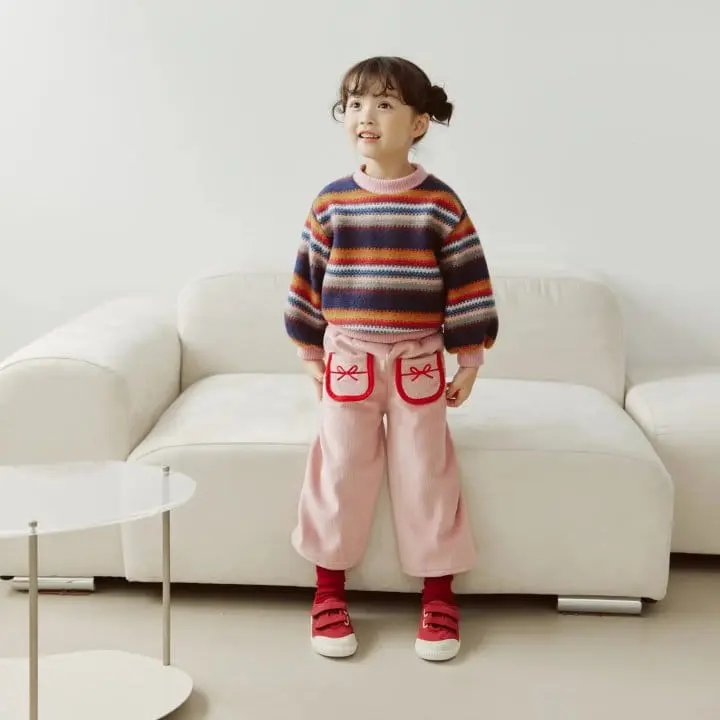 Orange Mom - Korean Children Fashion - #fashionkids - Ribbon Pants - 2