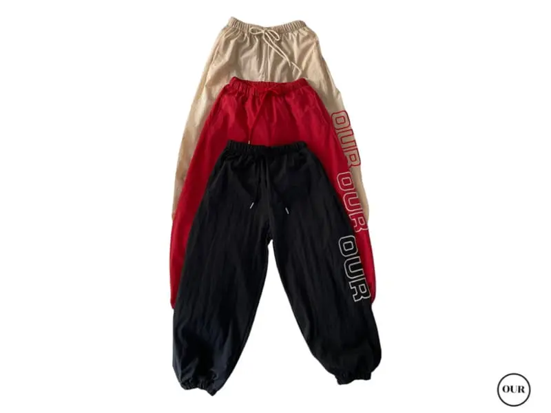 Our - Korean Children Fashion - #childofig - Big Logo Track Jogger Pants
