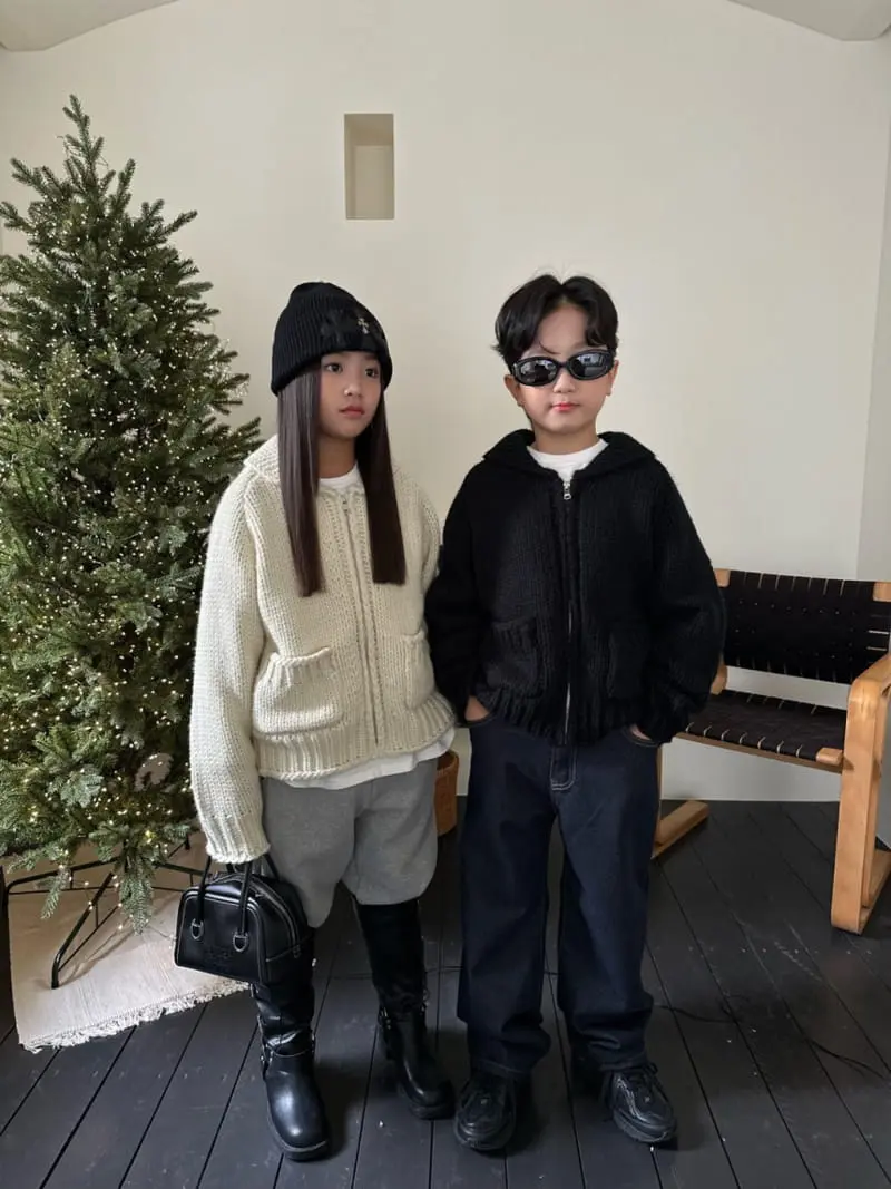 Our - Korean Children Fashion - #discoveringself - Heavy Sweater Zip-up - 2