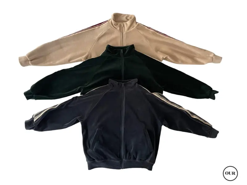 Our - Korean Children Fashion - #fashionkids - Perry Veloure Zip-up