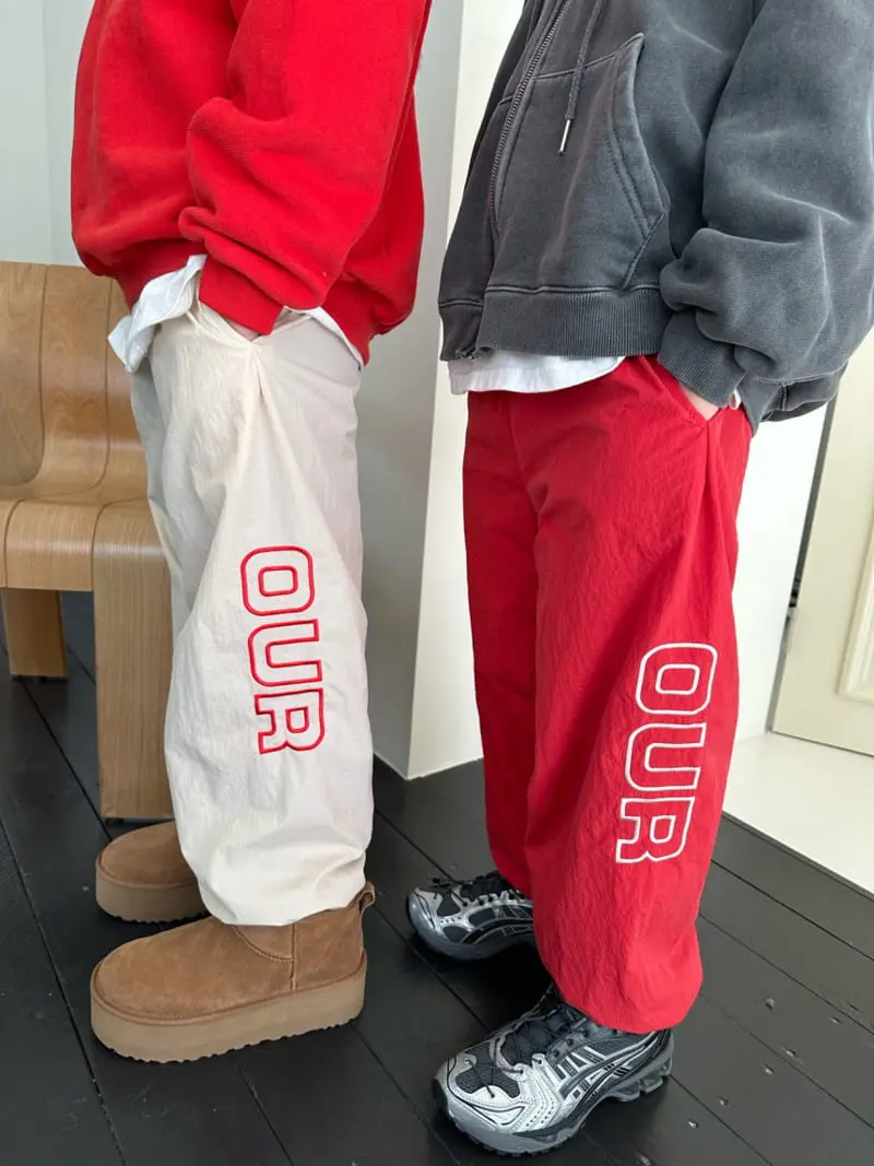 Our - Korean Children Fashion - #kidsshorts - Big Logo Track Jogger Pants - 7