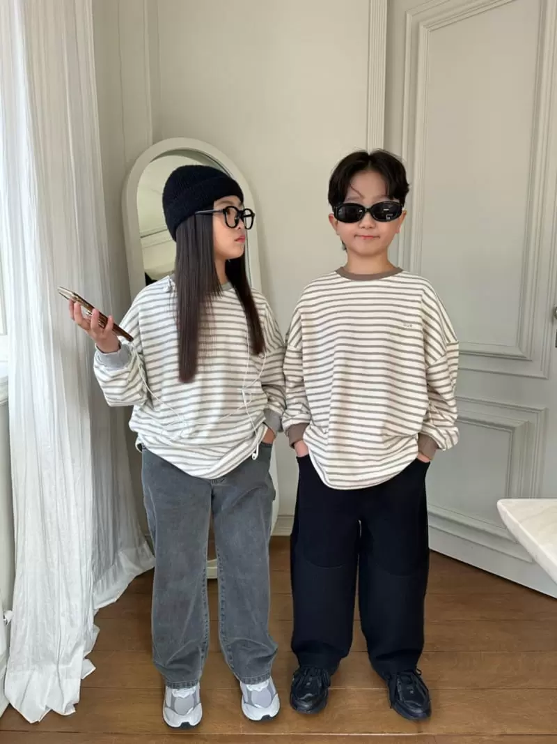 Our - Korean Children Fashion - #kidsshorts - Pottery Stripes Tee - 8