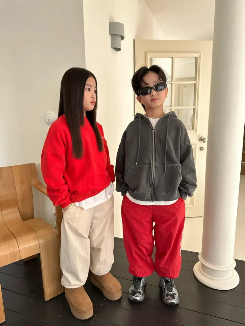 Our - Korean Children Fashion - #kidzfashiontrend - Big Logo Track Jogger Pants - 9