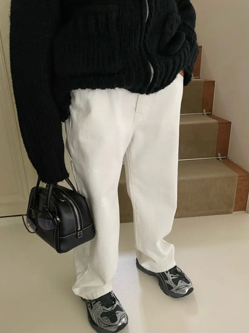 Our - Korean Children Fashion - #kidzfashiontrend - Pocket White Jeans - 3