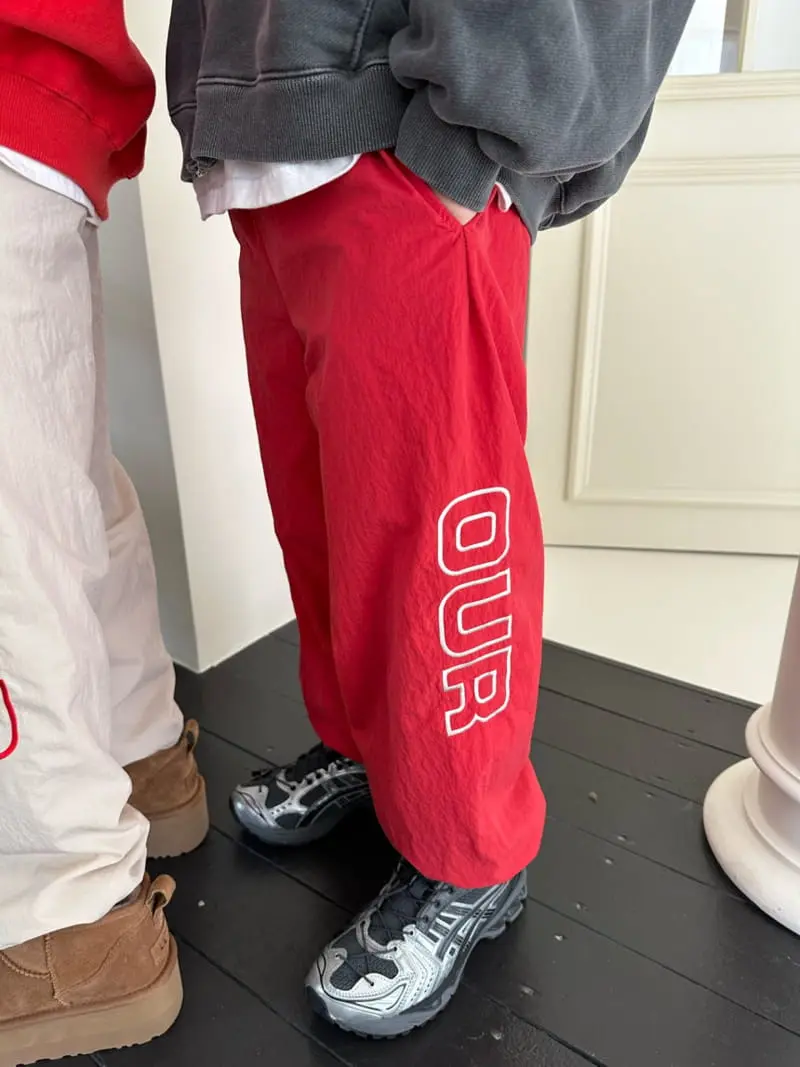 Our - Korean Children Fashion - #littlefashionista - Big Logo Track Jogger Pants - 11