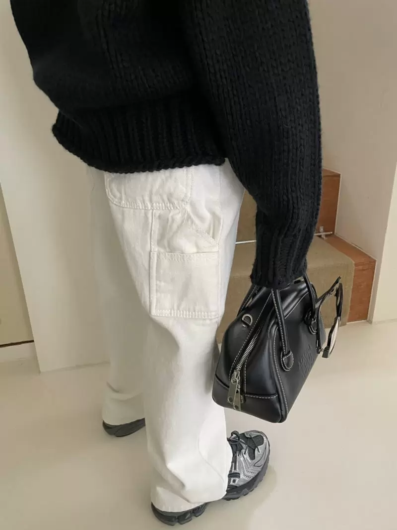 Our - Korean Children Fashion - #littlefashionista - Pocket White Jeans - 5