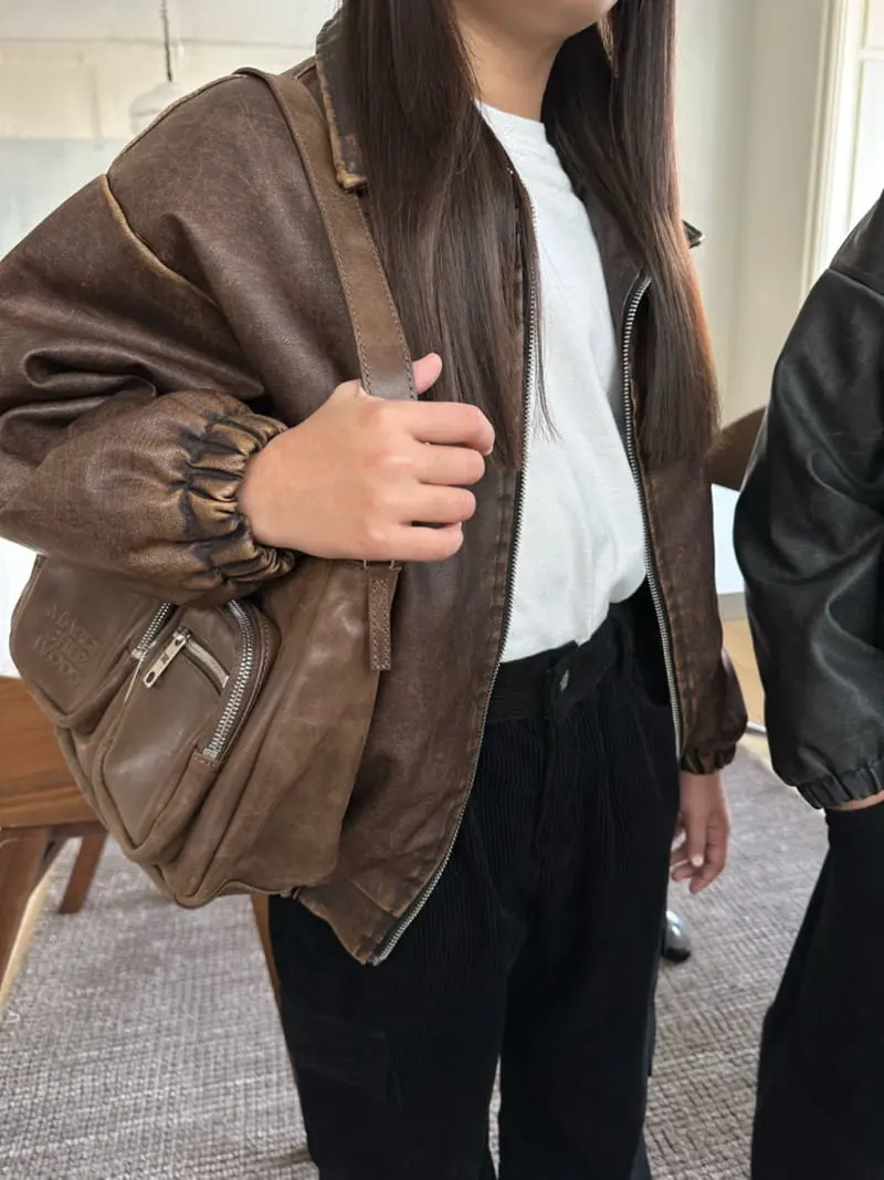 Our - Korean Children Fashion - #littlefashionista - Crack Leather Jumper - 7