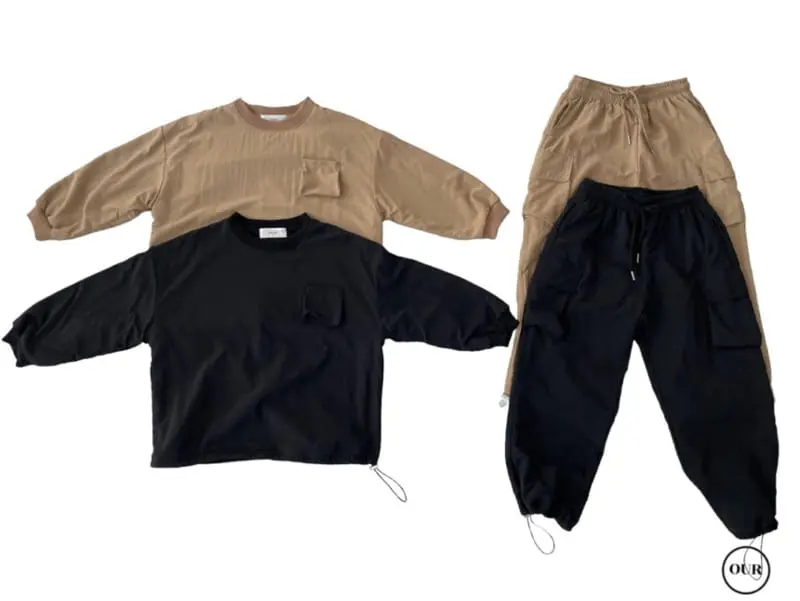 Our - Korean Children Fashion - #littlefashionista - Woodie Cargo Top Bottom Set