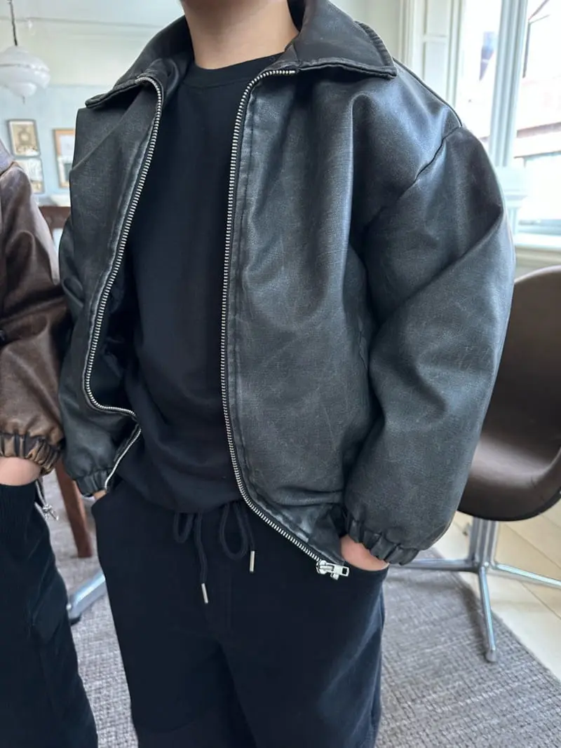 Our - Korean Children Fashion - #magicofchildhood - Crack Leather Jumper - 8