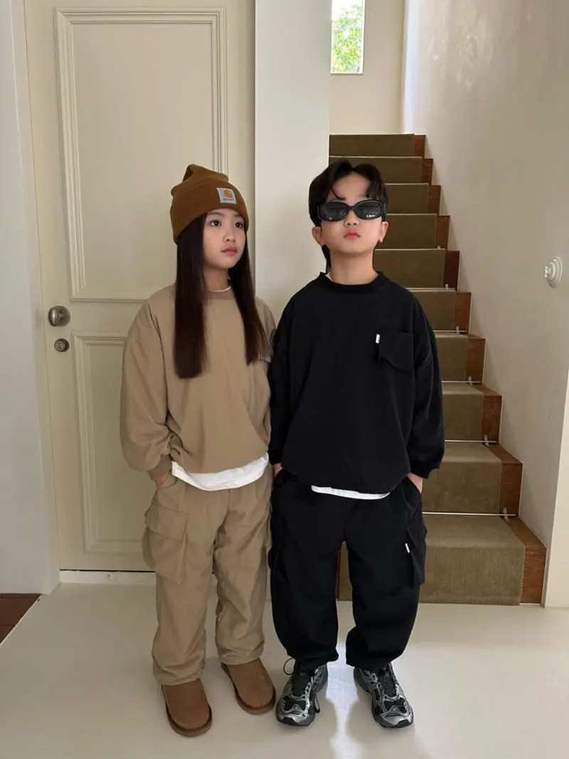 Our - Korean Children Fashion - #magicofchildhood - Woodie Cargo Top Bottom Set - 2