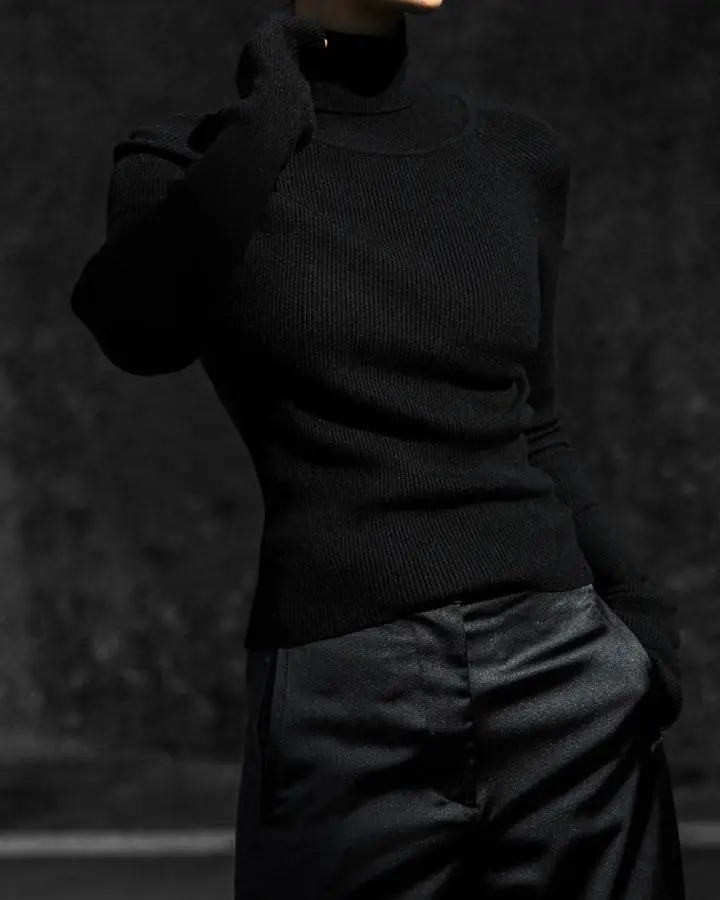 Paper Moon - Korean Women Fashion - #momslook - turtleneck ribbed knit top - 2