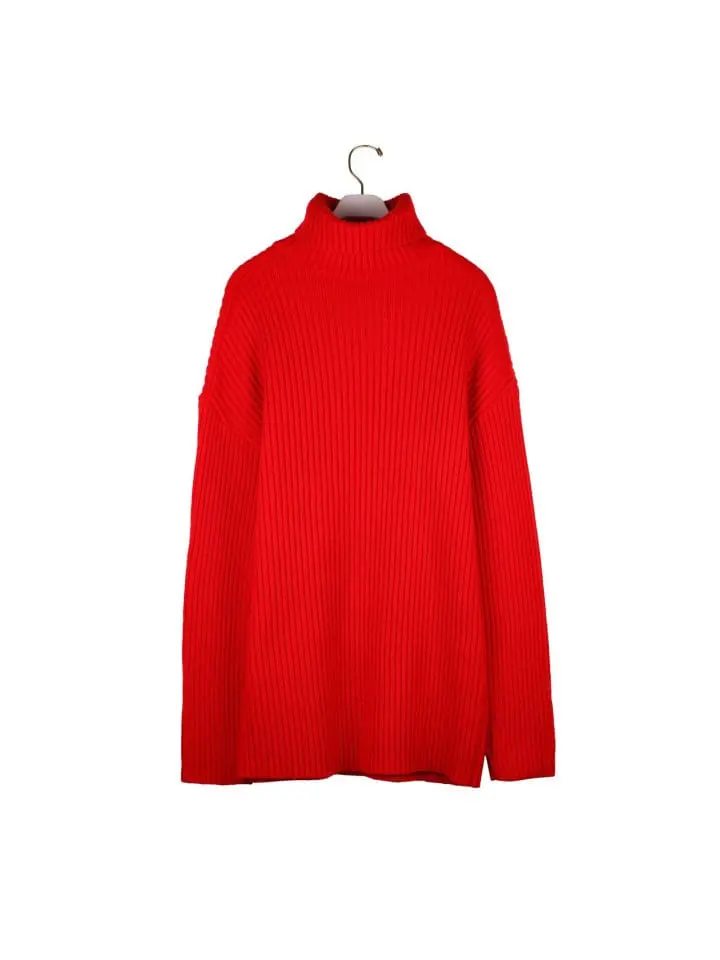 Paper Moon - Korean Women Fashion - #momslook - turtle neck ribbed knit mini dress - 7