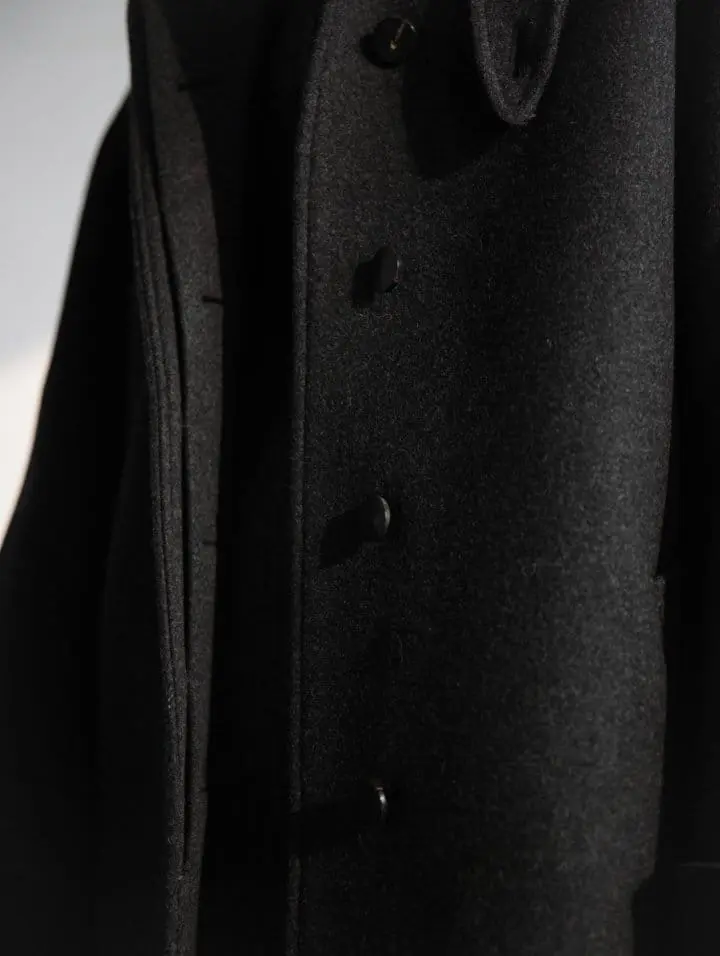 Paper Moon - Korean Women Fashion - #momslook - wool oversized high neck collar balmacaan coat - 5