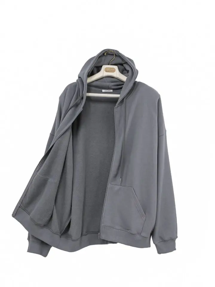 Paper Moon - Korean Women Fashion - #momslook - super oversized padded shouder detail full zipped hoodie - 9