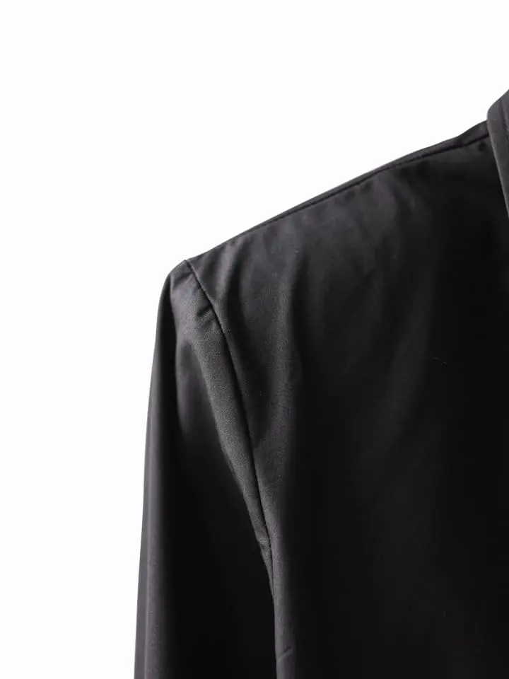 Paper Moon - Korean Women Fashion - #momslook - LUX shoulder pad cropped button down shirt - 7