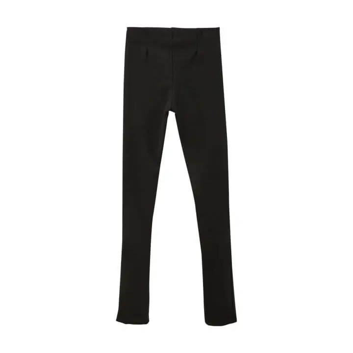 Paper Moon - Korean Women Fashion - #momslook - ribbed side slit leggings - 2