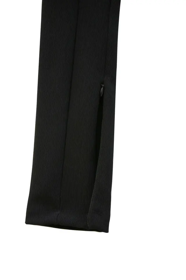 Paper Moon - Korean Women Fashion - #womensfashion - ribbed side slit leggings - 4