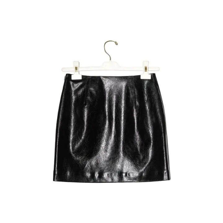 Paper Moon - Korean Women Fashion - #momslook - metallic leather mini skirt - 9