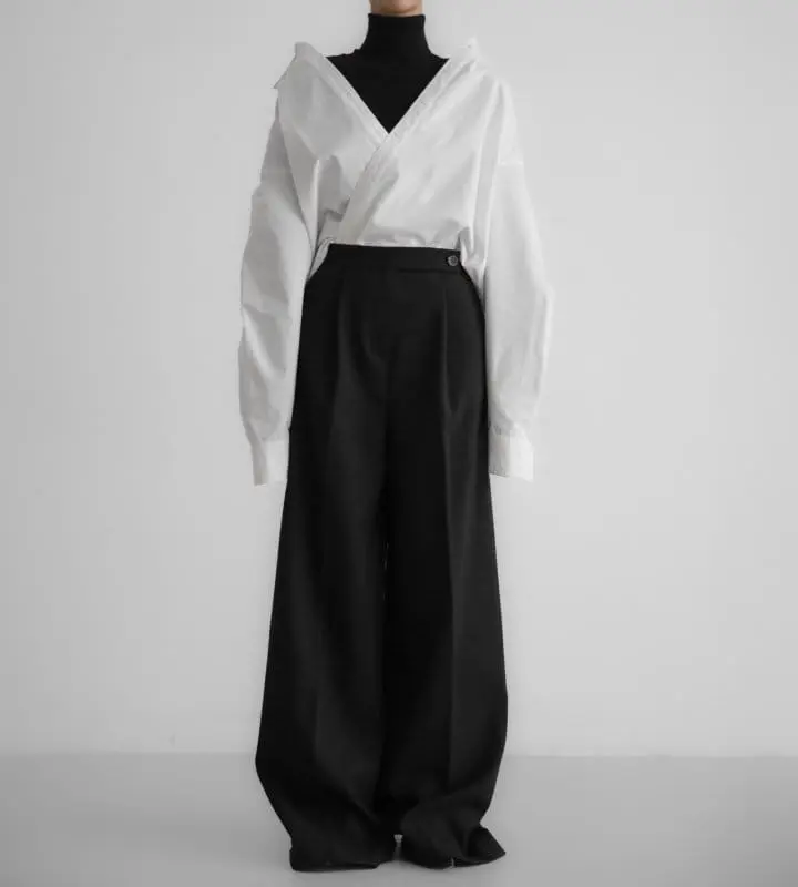 Paper Moon - Korean Women Fashion - #momslook - classic wide pleated palazzo pants