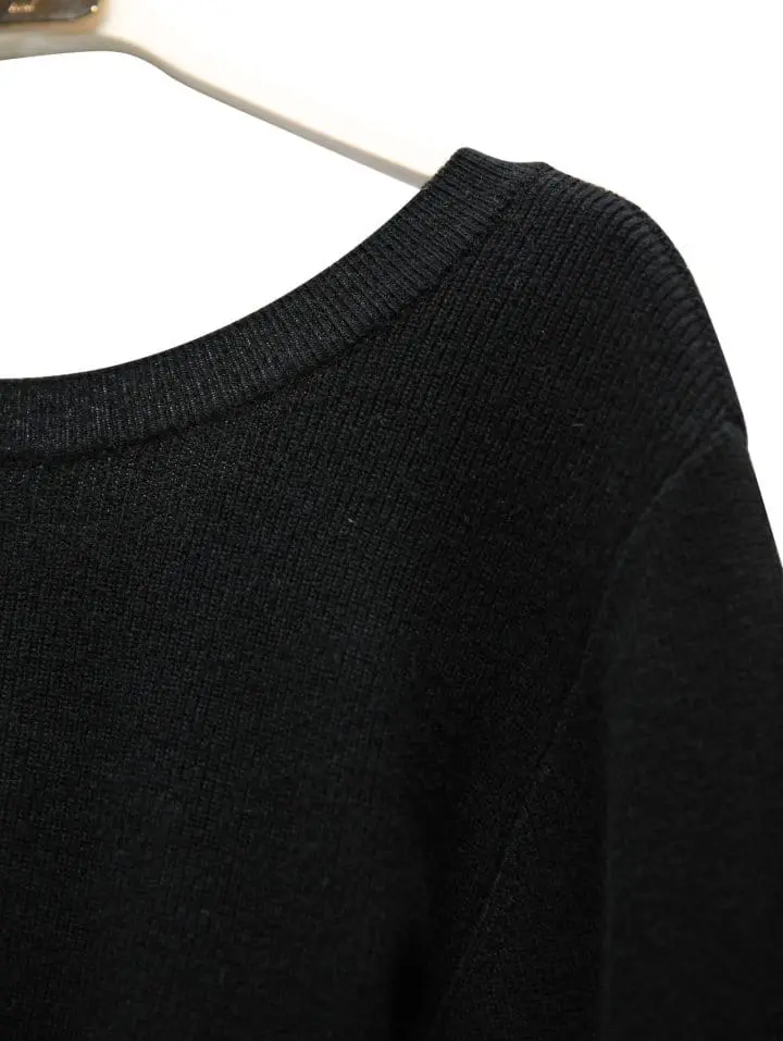 Paper Moon - Korean Women Fashion - #momslook - cashmere back twist drape knit top - 8