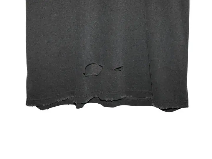 Paper Moon - Korean Women Fashion - #momslook - oversized pigment cutted detail t ~ shirt - 7