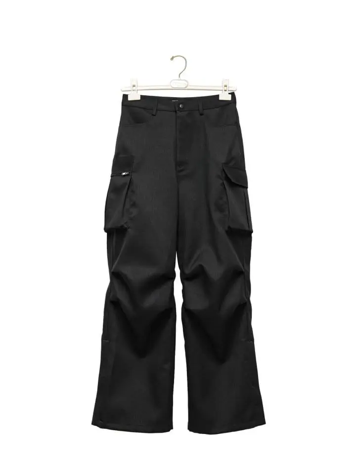 Paper Moon - Korean Women Fashion - #womensfashion - LUX heavy texture wide cargo trousers - 4