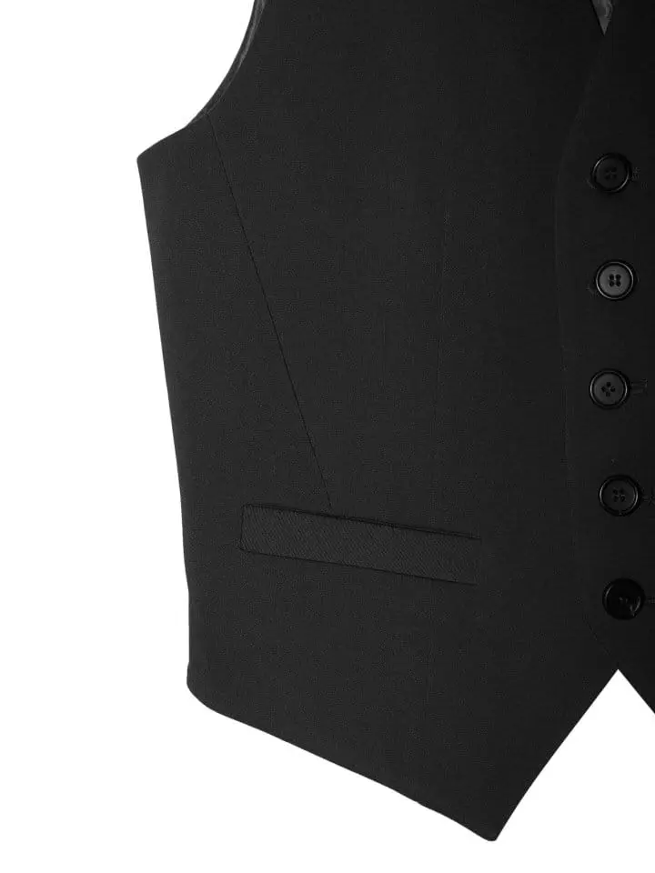 Paper Moon - Korean Women Fashion - #momslook - five button down tailored suit vest - 10